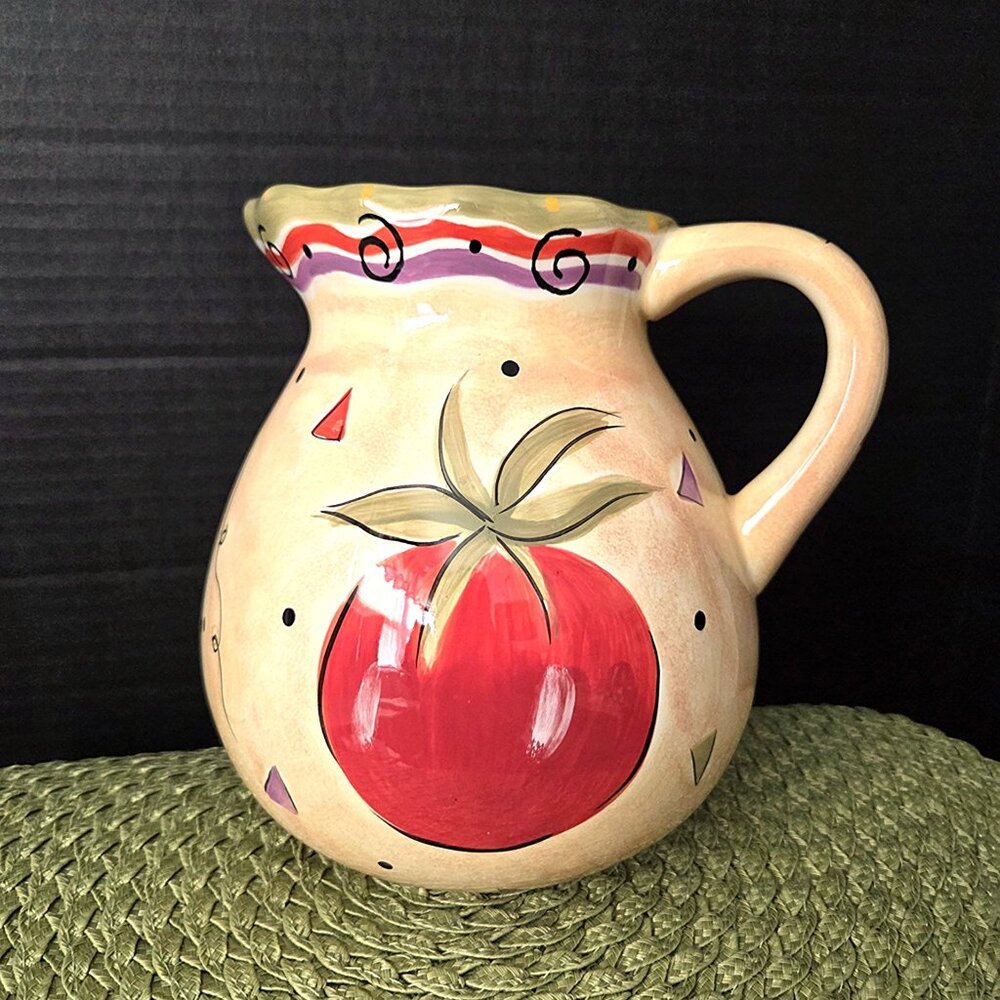 HausenWare Mary Jane Mitchell Ceramic Pitcher with Vegetables